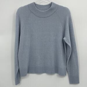 ATHLETA Wool Blend Fuzzy Knit Crew Neck Sweater Womens XS Voyage Grey Top
